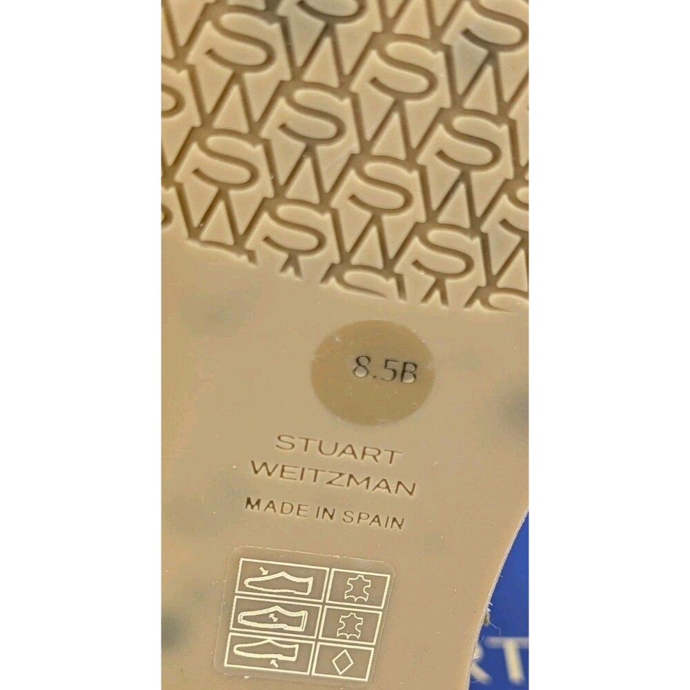 Stuart Weitzman Nudistia Espadrille Wedge Women's 8.5B Adobe Leather NEW in Box - Picture 7 of 12